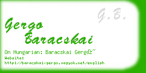 gergo baracskai business card